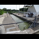 Die Schleuse zwischen Saône und Rhein-Rhône-Kanal